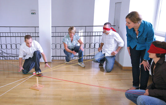 A team using Metalog StringBall as a communication activity