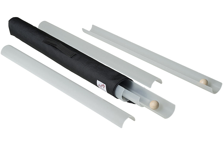 Metalog Pipeline, six plastic half pipes and two wooden balls, is a fun team activity